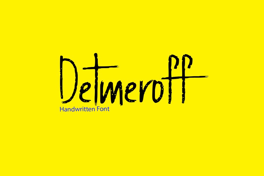 Пример шрифта Detmeroff